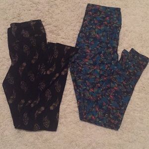 LuLaRoe One Size Leggings 2 Pairs!